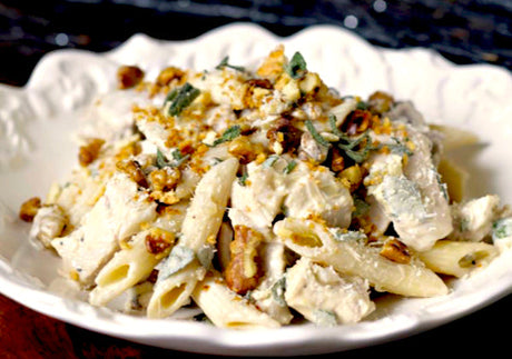 Turkey Penne with Lemon, Walnut & Ginger