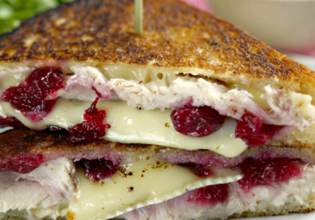Pan-Fried Turkey, Brie & Cranberry Sandwich