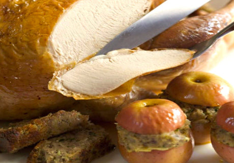 Roasted Turkey with Pork & Apple Stuffing & Marsala Gravy