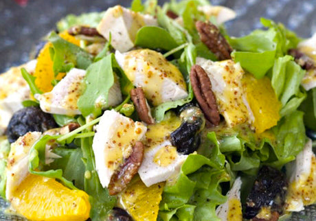 Turkey & Orange Prune Salad with Toasted Peacans