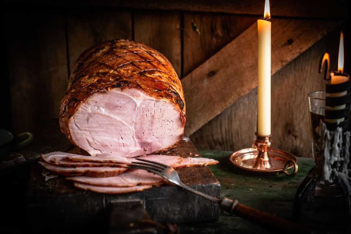 Slow Roasted English Ham with Marmalade and Dijon Mustard Glaze